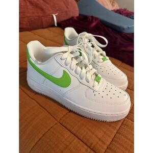 New Nike Air Force 1 - White with Neon Green